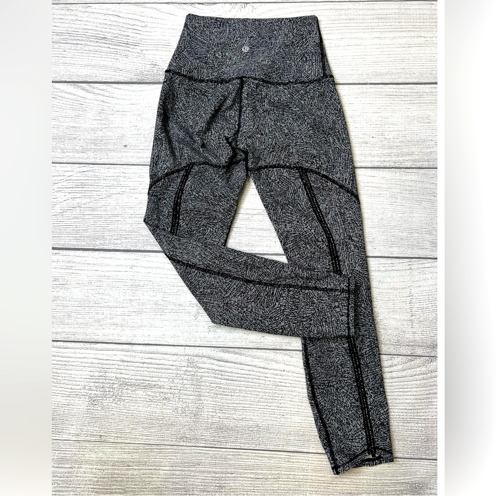 Lululemon Wunder Under Hi Rise Pant (Mesh) Leggings Size 6 grey
